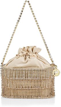 Ginger Embellished Shoulder Bag - Gold Peach