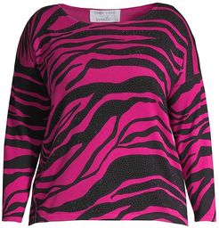 Animal Sparkle Sweater - Rouge Combo - Size XXL