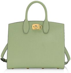 Studio Leather Top Handle Bag - Green