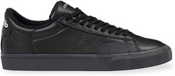 Vulcanized Low-Top Leather Sneakers - Black White - Size 9