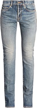 Slim-Fit Faded Jeans - Dirty Sand Blue - Size 34