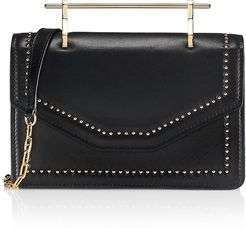 Indre Studded Leather Satchel - Black