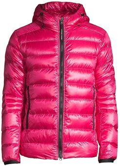 Crofton Hooded Puffer Jacket - Burdock Pink - Size XL