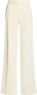Relaxed Straight-Leg Trousers - Ivory - Size 10