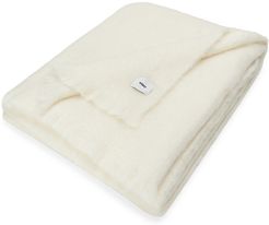 Queen-Size Fringe Blanket - White - Size Queen