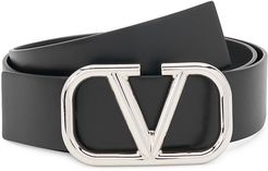 Garavani V Logo Leather Belt - Black - Size 34