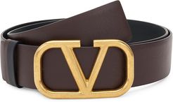 Garavani V Logo Leather Belt - Brown Multi - Size 44