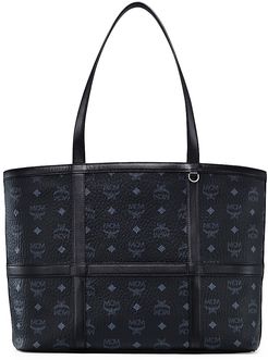 Medium Delmy Visetos Shopper - Black