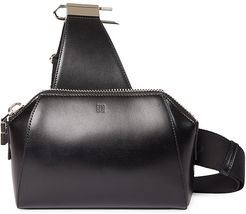 Antigona U Leather Crossbody Bag - Black