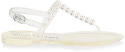 Goldie Embellished Jelly Thong Sandals - Clear - Size 8