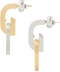 G-Link Drop Earrings - Gold Silver