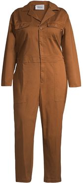 Utility Jumpsuit - Coffee Brown - Size 18