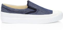 Chambray Slip-On Deck Shoes - Wash - Size 12