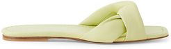 Germaine Padded Leather Slides - Key Lime - Size 10.5 Sandals