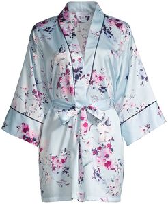 Huntington Floral Robe - Aqua - Size Medium