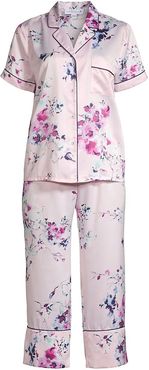 Hungtington Floral 2-Piece Pajama Set - Pink - Size Small