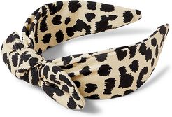 Meadow Leopard Bow Headband - Tan