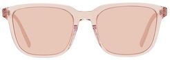 DiorTag SU 56MM Plastic Rectangular Sunglasses - Shiny Pink