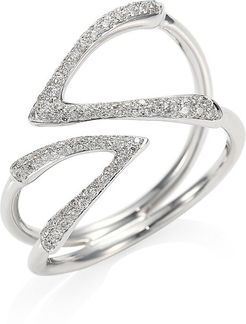 My Etho Diamond & 18K White Gold Wraparound Ring - White Gold