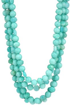 Amazonite Multi-Strand Toggle Necklace - Blue