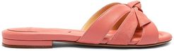 Suelita Flat Leather Sandals - Salmon Pink - Size 11