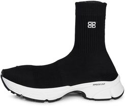 Speed 3.0 Sock Sneakers - Black White - Size 8