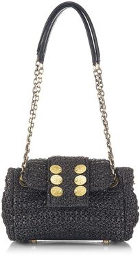 Capri Coins Mini Shoulder Bag - Leather Black