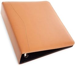 2-Inch Leather Ring Binder - Tan