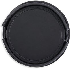 6-Piece Leather Coaster Set - Black