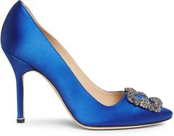 Hangisi 70 Embellished Satin Pumps - Blue - Size 9