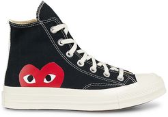 Peek-A-Boo High-Top Canvas Sneakers - Black - Size 11
