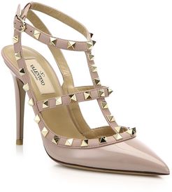 Garavani Rockstud Patent Leather Slings - Blush - Size 12