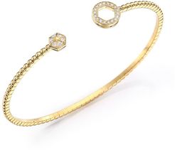 Astrid Diamond & 18K Yellow Gold Circle Cuff Bracelet - Gold