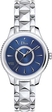 VIII Montaigne Diamond, Mother-Of-Pearl & Two-Tone Stainless Steel Bracelet Watch - Silver/Blue