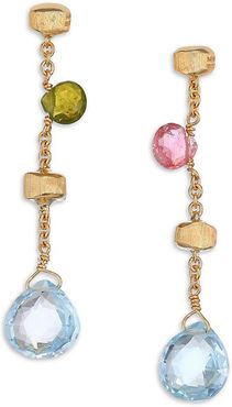 Paradise Semi-Precious Multi-Stone & 18K Yellow Gold Drop Earrings - Gold Multi