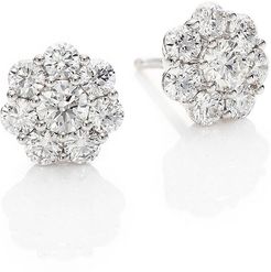 Beloved Diamond & 18K White Gold Stud Earrings - White Gold