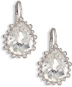 Dew Drop White Topaz Drop Earrings - Silver