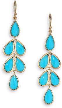 Rock Candy® Turquoise & 18K Yellow Gold Linear Cascade Earrings - Gold Turquoise