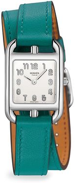 Cape Cod 23MM Stainless Steel & Leather Strap Watch - Green