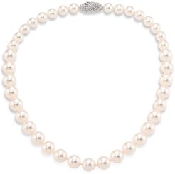 Faux-Pearl Single Strand Necklace - Pearl