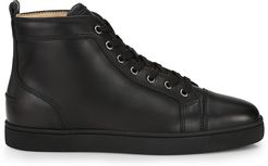 Louis Leather High-Top Sneakers - Black - Size 13