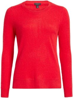 COLLECTION Cashmere Roundneck Sweater - Fireball - Size Small