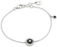Coco Diamond & Black Onyx 18K White Gold Charm Bracelet - Black