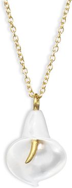 Floral Pendant Necklace - Yellow Gold