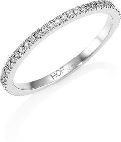 HOF Classic 18K White Gold & Diamond Prong-Set Ring - White Gold - Size 6.5