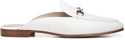 Linnie Leather Loafer Mules - White - Size 9