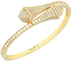 Cleo By Marli 18K Yellow Gold & Diamond Bangle Bracelet - Gold