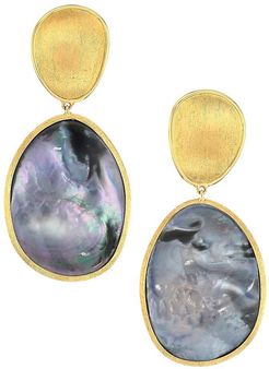 Lunaria 18K Gold & Black Mother-Of-Pearl Drop Earrings