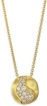 Africa Diamond & 18K Yellow Gold Pendant Necklace - Yellow Gold