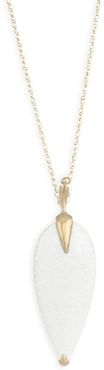 Fauna White Agate & 18K Yellow Gold Pendant Necklace - Yellow Gold